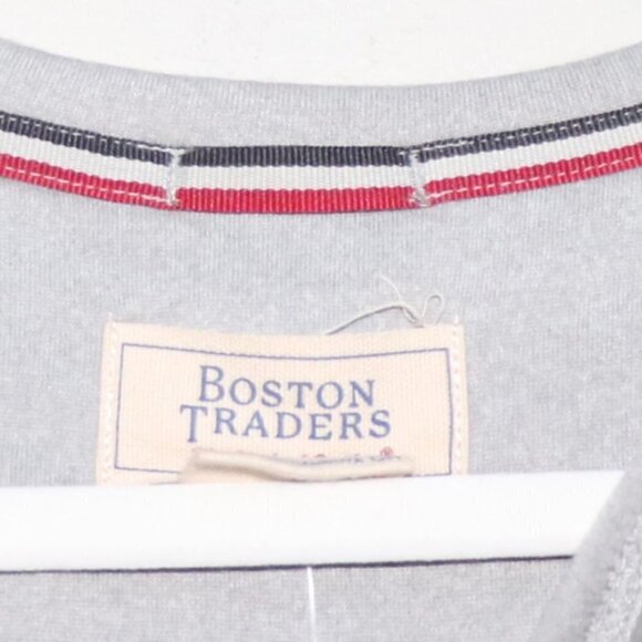 Boston Traders Men's Polar Fleece Henley Long Sleeve Pullover in Gray Size S - Picture 4 of 4